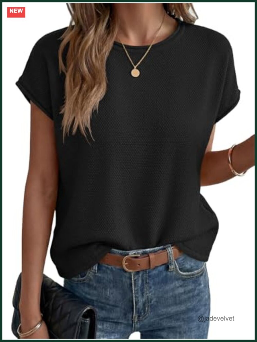 Women's Waffle Knit Cap Sleeve Sweater Vest Lightweight Crew Neck Loose Fit Top
